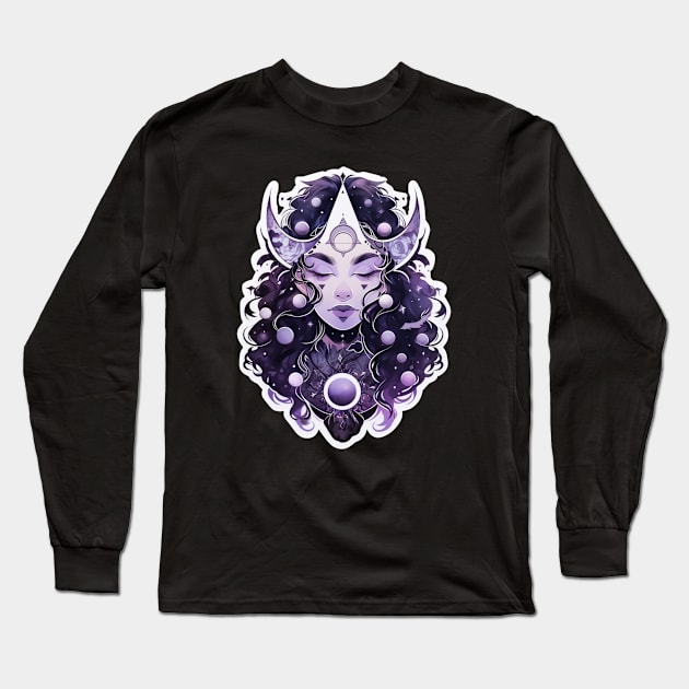 Pastel Goth Moon Child Long Sleeve T-Shirt by DarkSideRunners